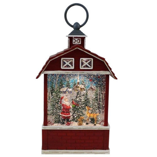 Santa's Barn Glitter Lantern Santa's Barn Glitter Lantern