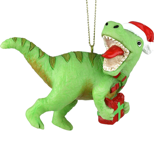 Christmas Rex Ornament - side view Christmas Rex Ornament - side view
