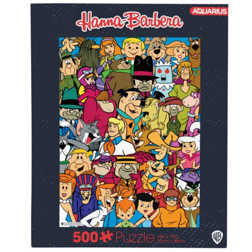 Hanna-Barbera Characters 500 Piece Puzzle Packaged View  Hanna-Barbera Characters 500 Piece Puzzle Packaged View