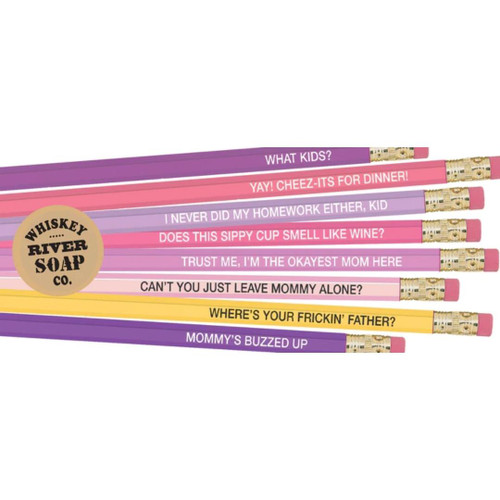 Pencils for Okay Moms Close-Up View