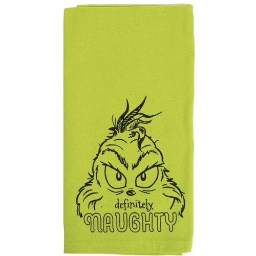 Dr. Seuss The Grinch Definitely Naughty Dish Towel 