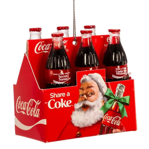 Coca-Cola Share A Coke 6-Pack Ornament Front View  Coca-Cola Share A Coke 6-Pack Ornament Front View