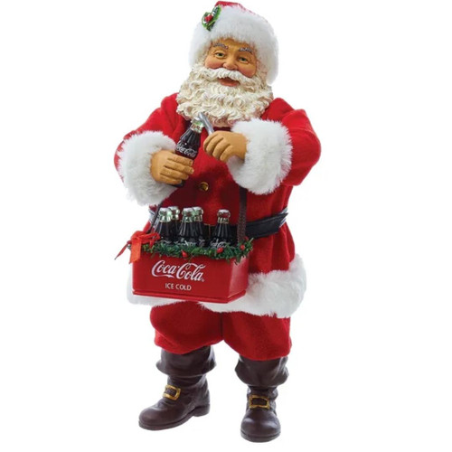 Santa Opening A Coke Fabriché Figure Front View