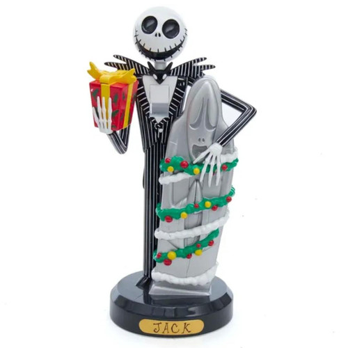 Nightmare Before Christmas Jack in Tuxedo Tombstone Nutcracker Front View  Nightmare Before Christmas Jack in Tuxedo Tombstone Nutcracker Front View