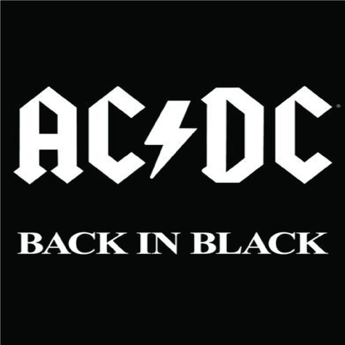 AC/DC Back in Black Throw Blanket