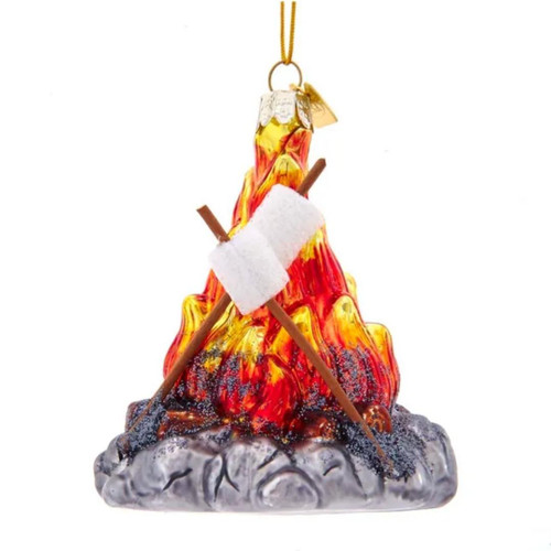 Glass Campfire Ornament 