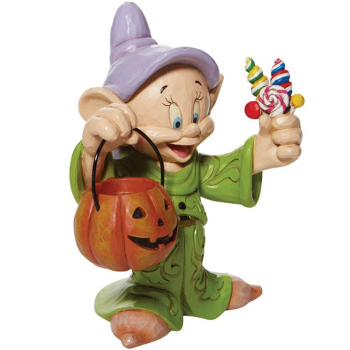 Dopey Halloween with Pumpkin Figure by Jim Shore Right Side View Dopey Halloween with Pumpkin Figure by Jim Shore Right Side View