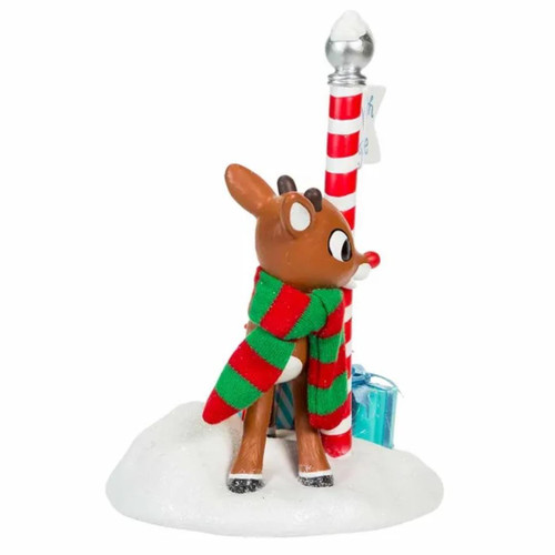 Rudolph The Red Nosed Reindeer North Pole Fabriché  Figure Right Side View Rudolph The Red Nosed Reindeer North Pole Fabriché  Figure Right Side View