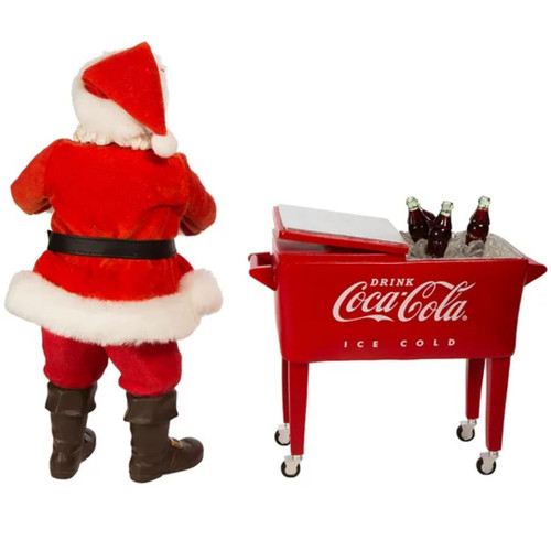 Santa With Table Cooler Fabriché Figure Back View Santa With Table Cooler Fabriché Figure Back View