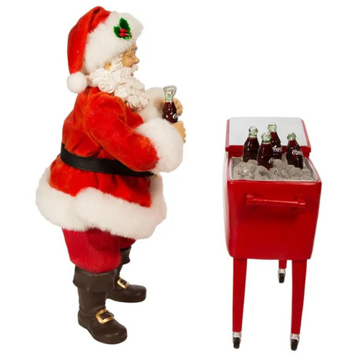 Santa With Table Cooler Fabriché Figure Right Side View Santa With Table Cooler Fabriché Figure Right Side View
