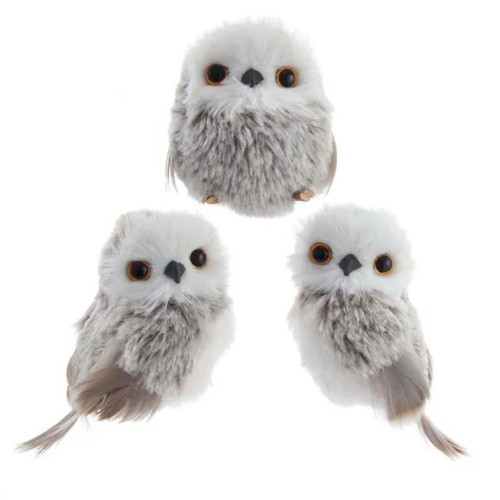 Furry Owl Ornaments Furry Owl Ornaments