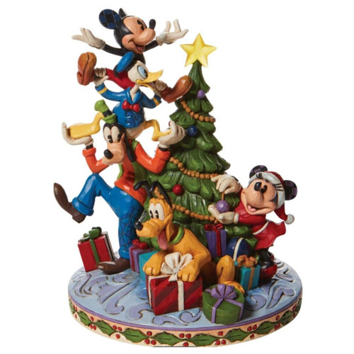 Fab 5 Decorating Tree Figure by Jim Shore Front View Fab 5 Decorating Tree Figure by Jim Shore Front View