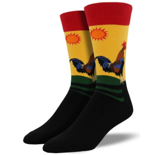 Early Riser Men's Crew Socks by Socksmith Canada - Morning Gold