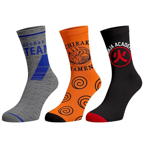 Naruto 3 Pack of Crew Socks by Bioworld