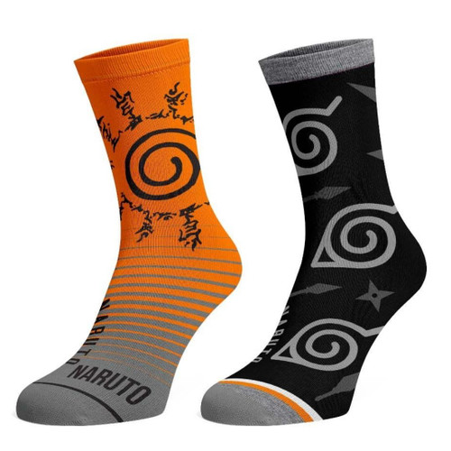 Naruto 2 Pack of Crew Socks by Bioworld