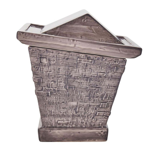 Nightmare Before Christmas Halloween City Hall Cookie Jar - Back of Cookie Jar