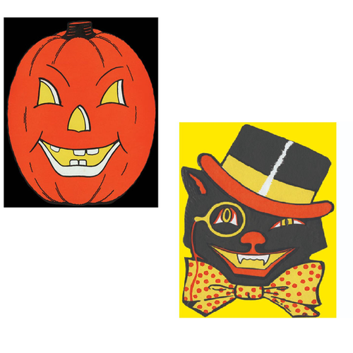 Halloween Vintage Notecards Set of 2 Halloween Vintage Notecards Set of 2