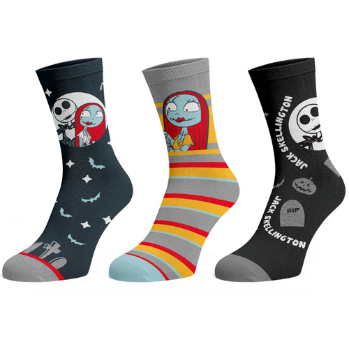 Nightmare Before Christmas 3 Pack of Crew Socks Nightmare Before Christmas 3 Pack of Crew Socks