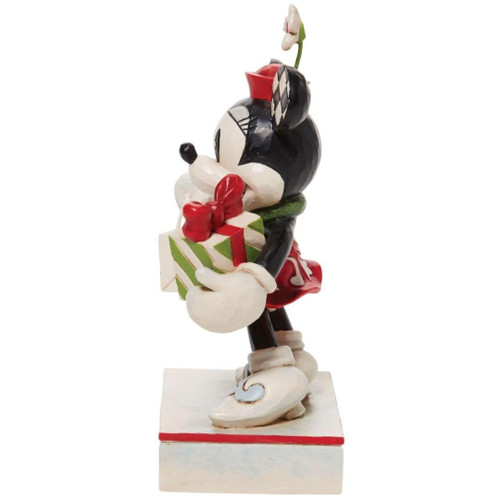 Minnie Mouse With Gifts Figure by Jim Shore Left Side View Minnie Mouse With Gifts Figure by Jim Shore Left Side View
