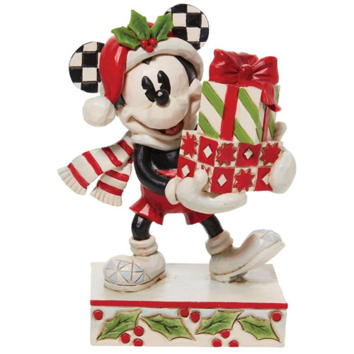 Mickey Mouse With Gifts Figure by Jim Shore Front View