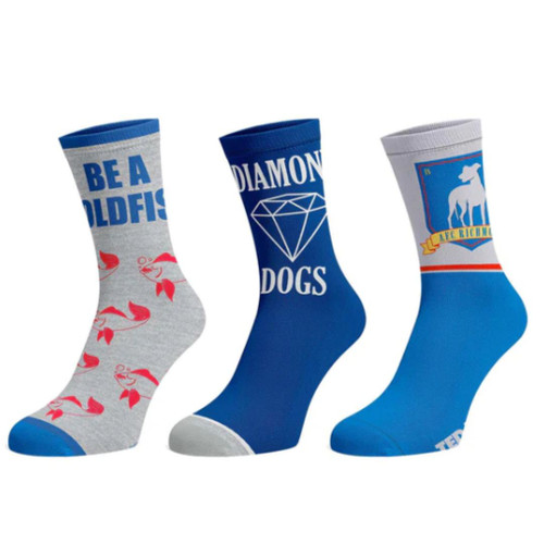Ted Lasso Diamond Dogs 3-Pair Pack of Crew Socks by Bioworld
