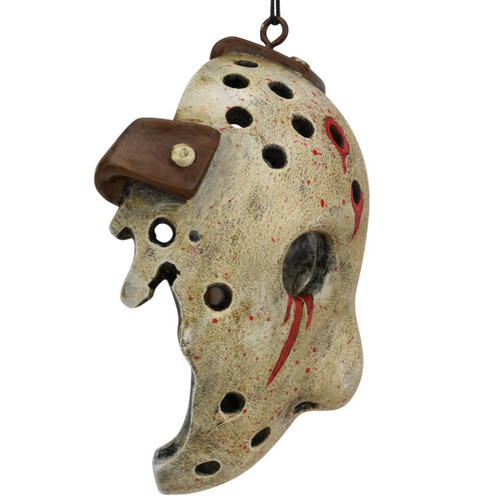 Friday The 13th Jason's Hockey Mask Halloween Ornament Right Side View  Friday The 13th Jason's Hockey Mask Halloween Ornament Right Side View