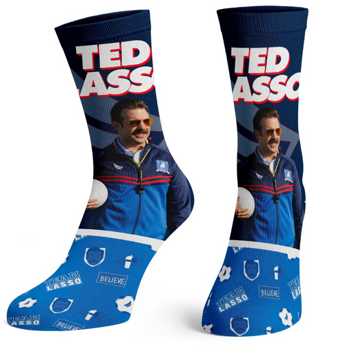  Bioworld Ted Lasso TV Series Believe in Believe Men's 3-Pack  Athletic Crew Socks : Clothing, Shoes & Jewelry