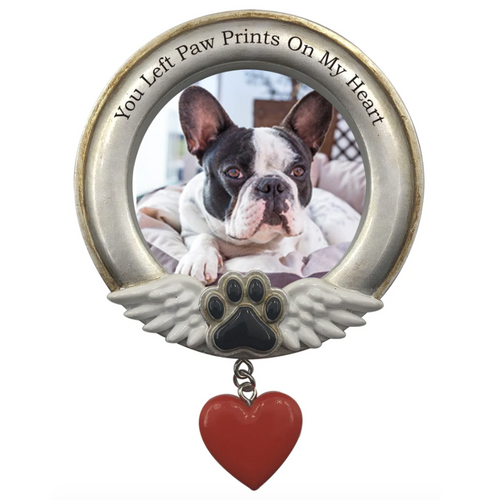 You Left Paw Prints On My Heart Personalized Ornament