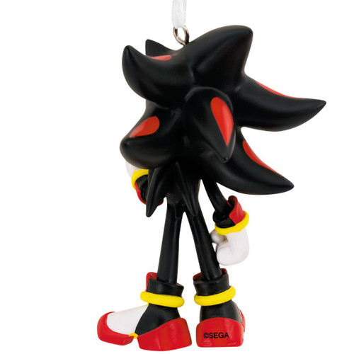 Sonic The Hedgehog - Shadow Ornament by Hallmark - Back View Sonic The Hedgehog - Shadow Ornament by Hallmark - Back View