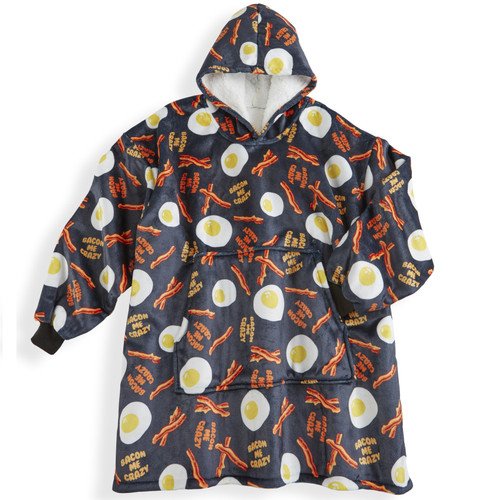 Bacon My Crazy Blanket Hoodie - Flat Bacon My Crazy Blanket Hoodie - Flat