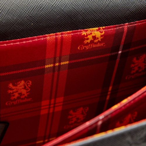 Harry Potter Gryffindor Crossbody Bag by Loungefly - Inside Lining View Harry Potter Gryffindor Crossbody Bag by Loungefly - Inside Lining View