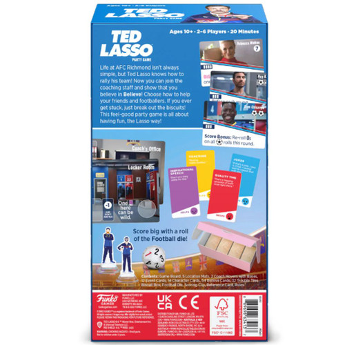 Ted Lasso Party Game - Back of Box Ted Lasso Party Game - Back of Box