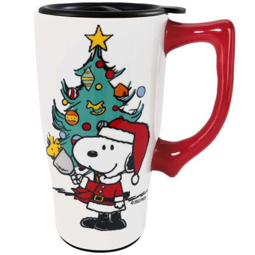 Snoopy Christmas Ceramic Travel Mug