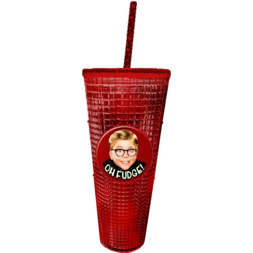 Oh Fudge 20oz Glitter Straw Cup From A Christmas Story – Red Rider Leg Lamps