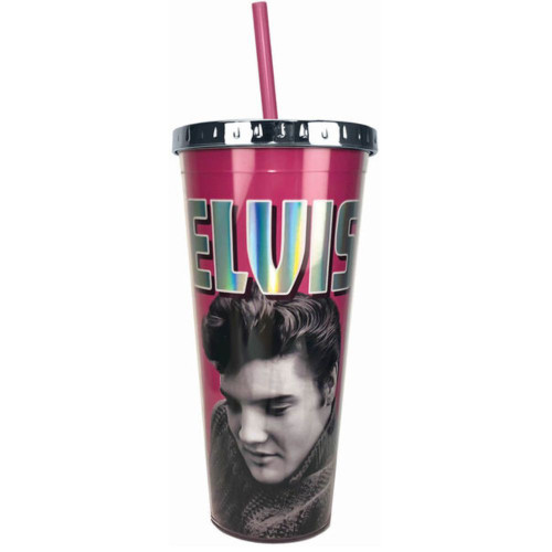 Elvis Foil Cup and Straw 