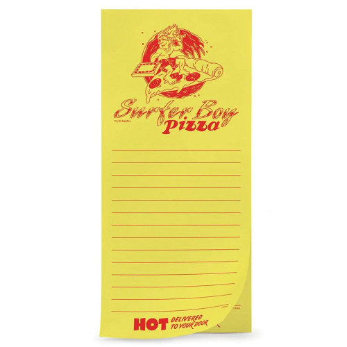 Stranger Things Surfer Boy Pizza Notepad Unpackaged View
