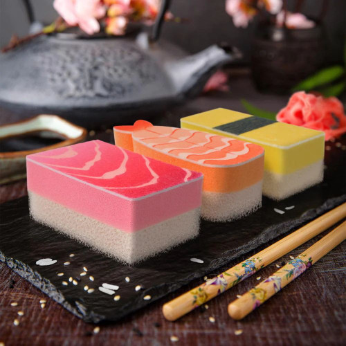 Washabi Sushi Sponges Lifestyle Shot #3 Washabi Sushi Sponges Lifestyle Shot #3