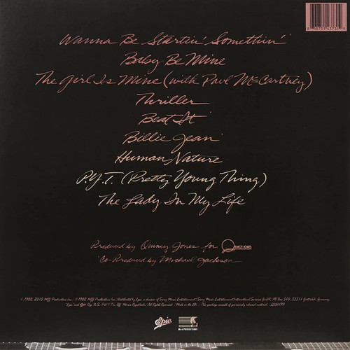 Michael Jackson Thriller Vinyl Record LP