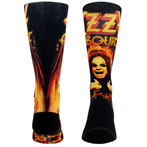 Ozzy Osbourne Prince of Darkness Sublimated Crew Socks - front and back view