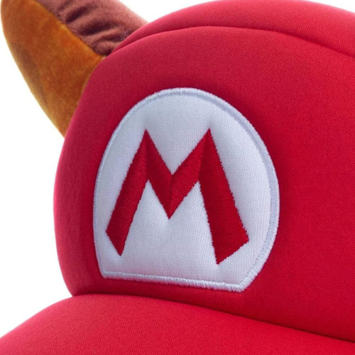 Super Mario Raccoon Cosplay Hat - front details