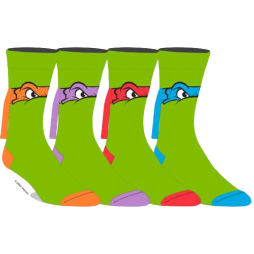 Teenage Mutant Ninja Turtles 2 Pair Pack Men's Crew Socks by Bioworld