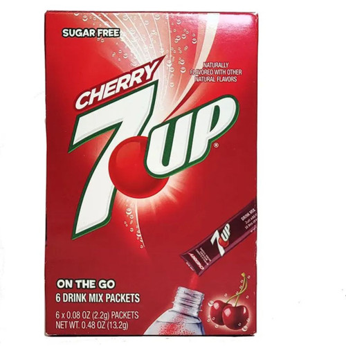 Cherry 7-UP Singles-to-Go Sugar-Free Drink Mix Packets