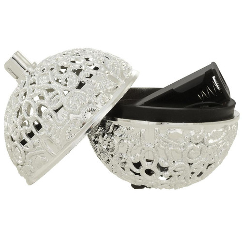  Chirping Bird Silver Ball Ornament with Motion Detector