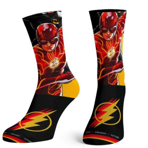 The Flash, Batman and Super Girl Character Crew Socks by Bioworld