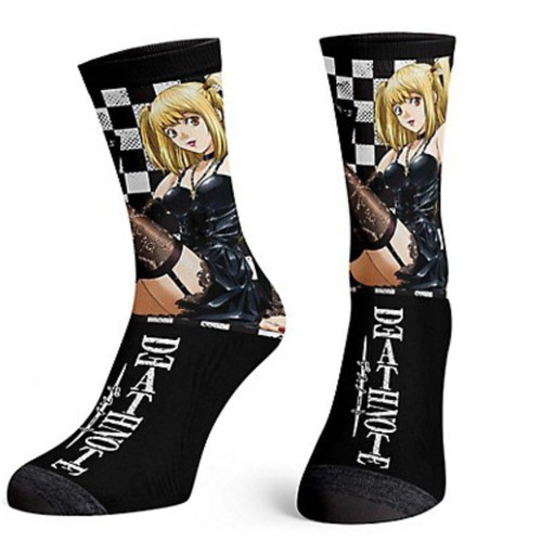 Death Note Misa Checkerboard Logo Knit Socks by Bioworld