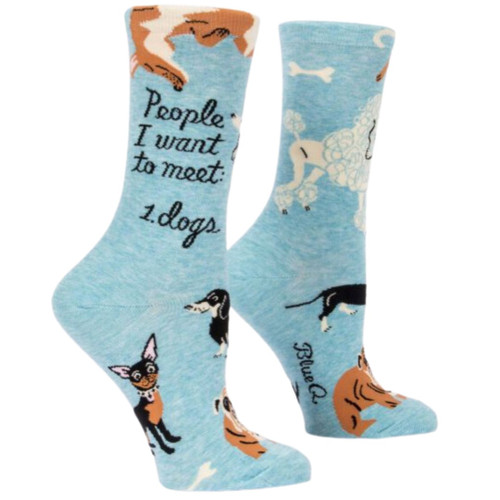 People I Want To Meet 1. Dogs Women's Crew Socks by Blue Q People I Want To Meet 1. Dogs Women's Crew Socks by Blue Q