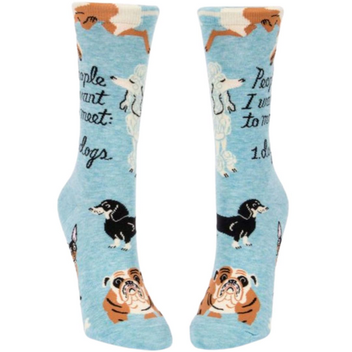 People I Want To Meet 1. Dogs Women's Crew Socks by Blue Q People I Want To Meet 1. Dogs Women's Crew Socks by Blue Q