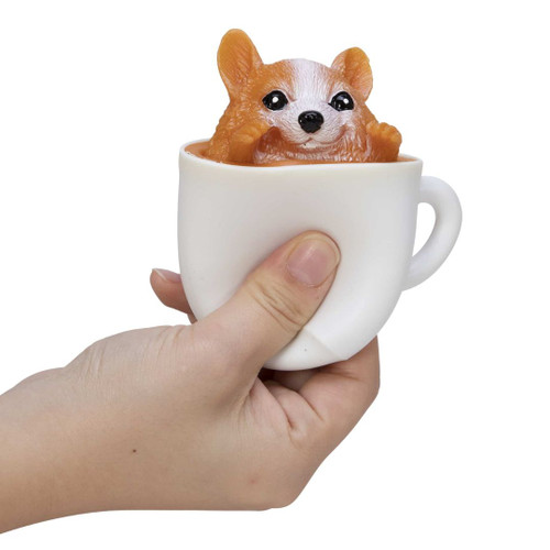 Pup In A Cup Squeeze Toy