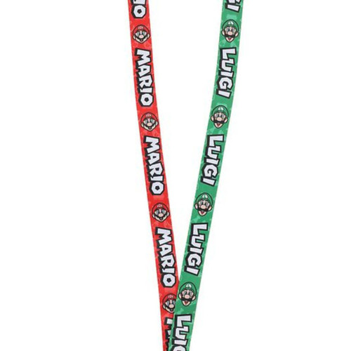 Nintendo Super Mario Bros. Mario and Luigi Lanyard with Mario Head Charm Nintendo Super Mario Bros. Mario and Luigi Lanyard with Mario Head Charm
