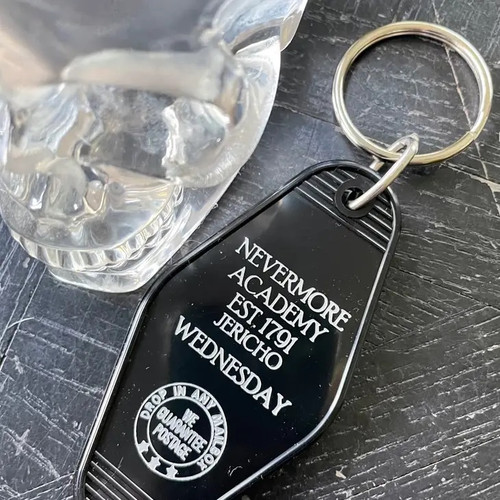 Wednesday Addams Nevermore Academy Keychain Wednesday Addams Nevermore Academy Keychain